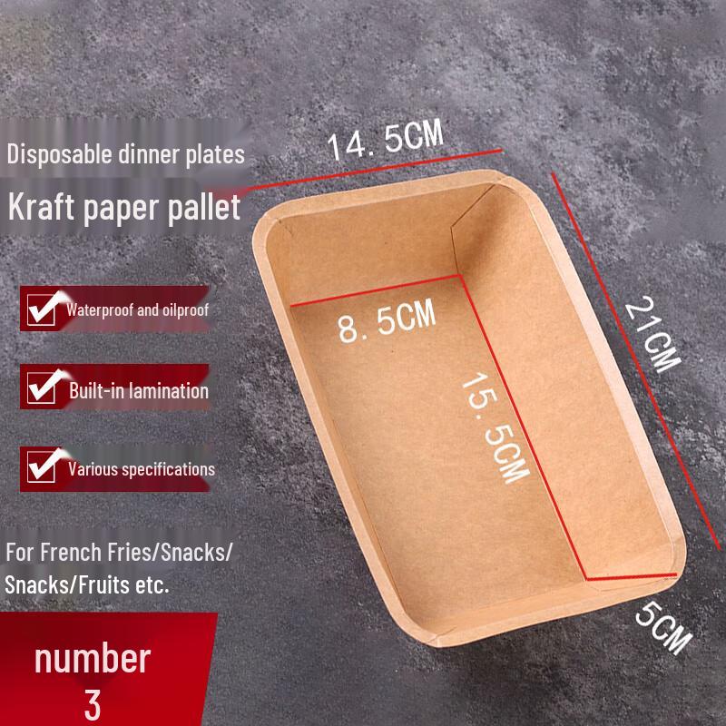 Homeglen Disposable Rectangular Kraft Paper Trays