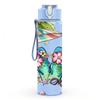 1PC Flip Flop Tropical Summer Print 750ml Color Plastic Sports Water Bottle Leakproof Flip Straw Lid Suitable for Sports Office Home Use