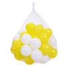 100Pcs/Set Yellow White Pit Ball Thickened PE Crush Proof BPA Phthalate Free Safe Indoor Outdoor Baby Toddler Kids Round Ocean Ball Pool Toy