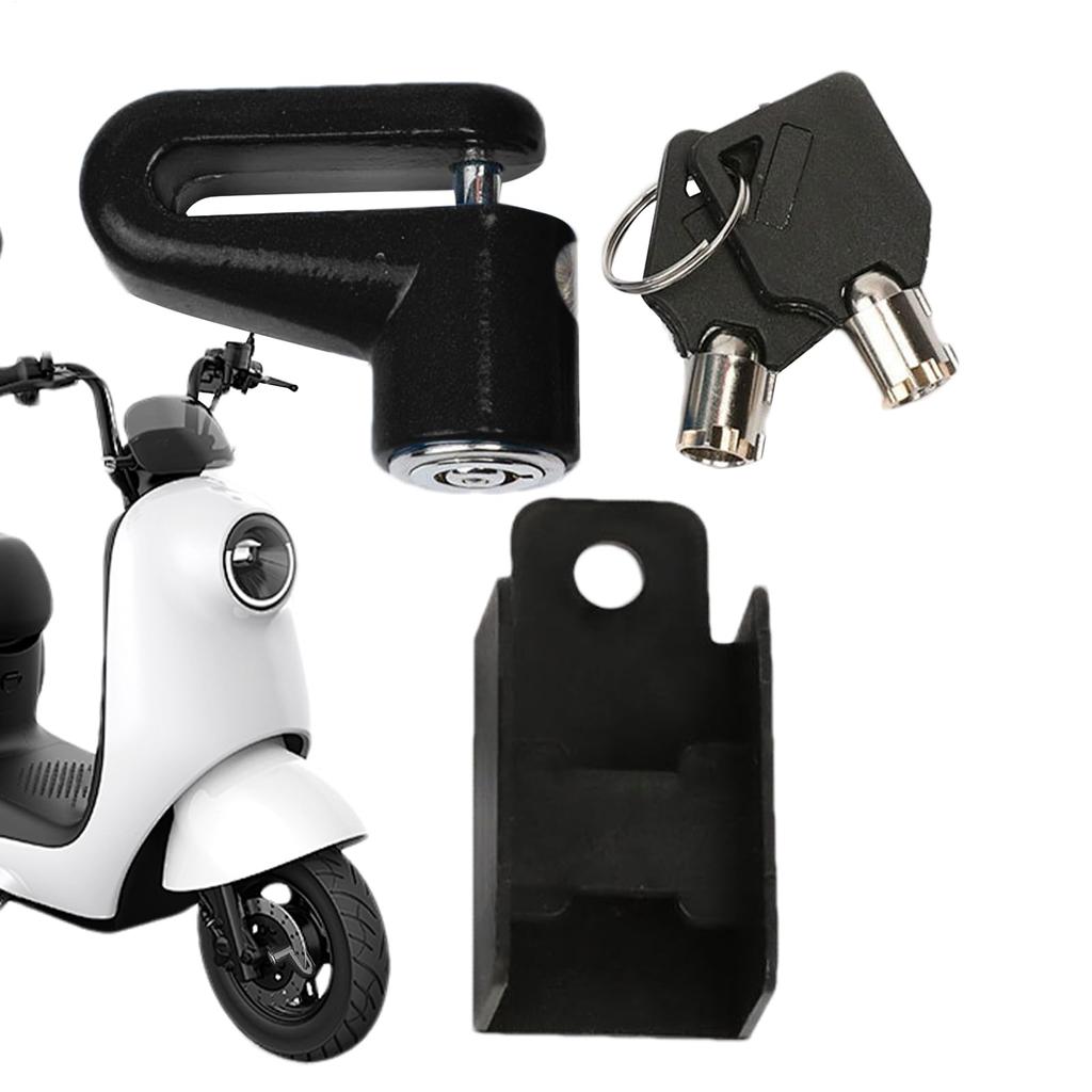 Мотоциклетный дисковый замок, Мотоциклетный замок дискового тормоза - Легированная сталь, Замок колеса скутера, Электрический