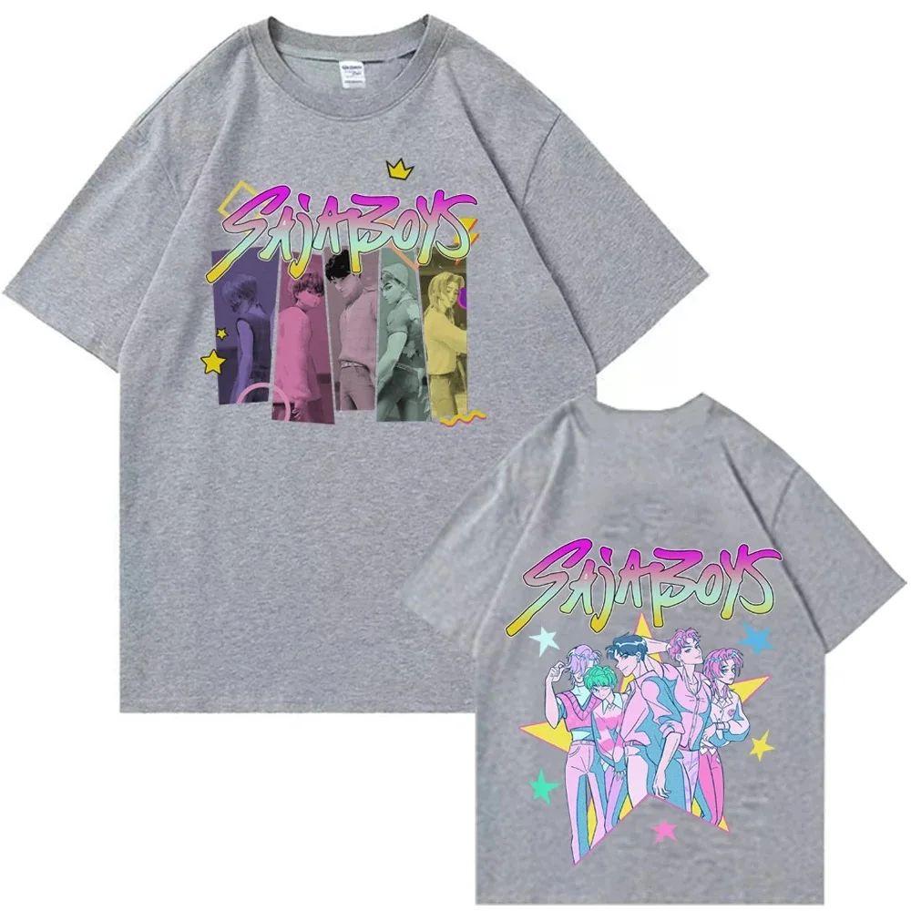 Kpop Охотники на демонов Фанмерч Мира Руми Зои Хантрикс Футболка Летние Графические Футболки Подарок для фанатов Мужчины Женщины Повседневные Хлопковые Футболки Оверсайз