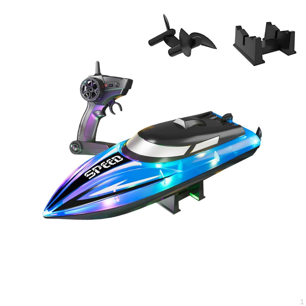 Радиоуправляемая гоночная лодка со световой декорацией, реалистичный катер для озер, подарок для мальчиков и девочек