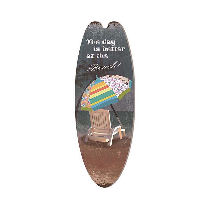 Beach Tiki Bar Surfboard Wooden Sign Plaque Decor For Bathroom Home Wall Plate Poster Vintage Print Wooden Painting Signs
