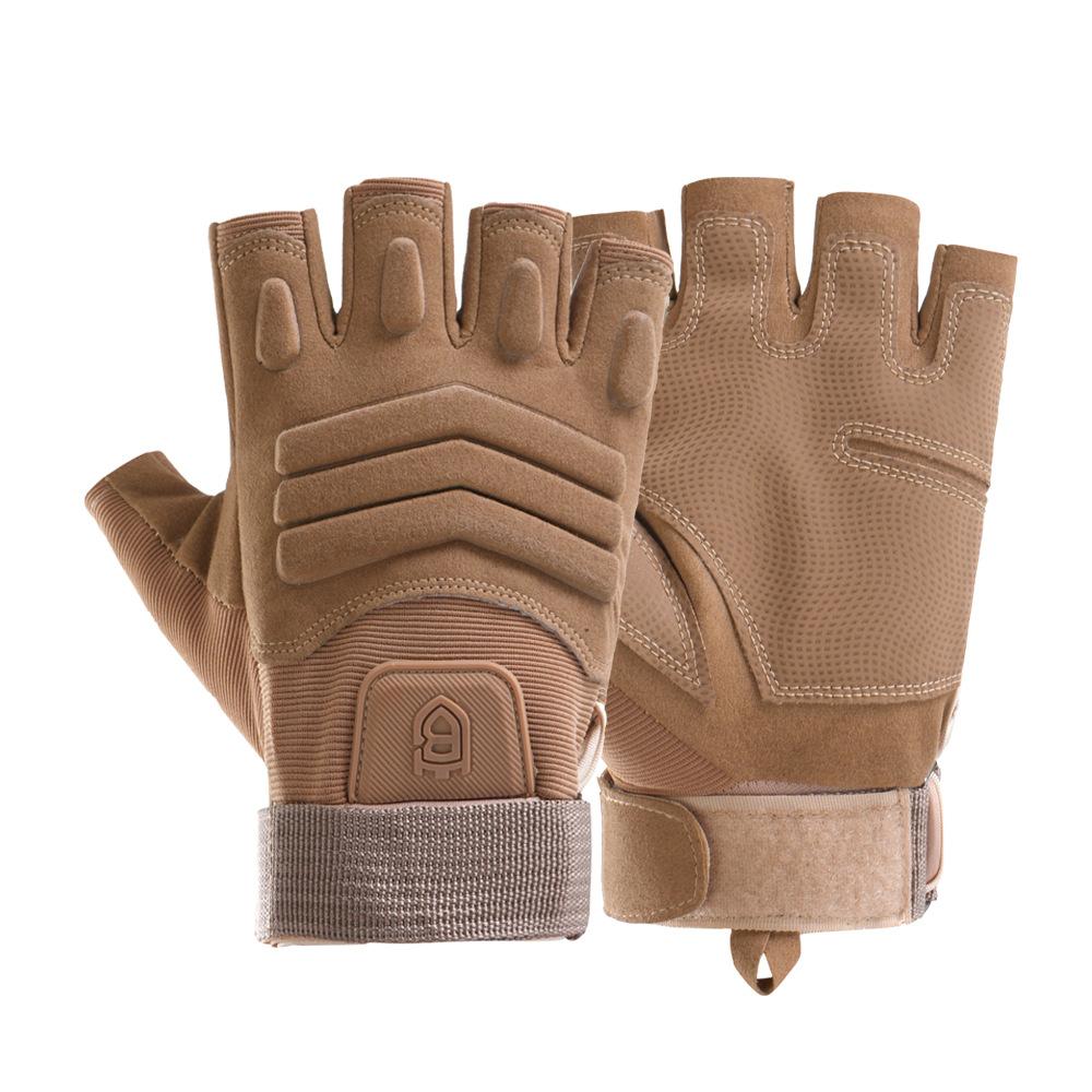 Фитнес Перчатки без пальцев для мужчин для тренировок на открытом воздухе, тактические, полевые, с одинарной перекладиной, износостойкие, противоскользящие, для езды на мотоцикле