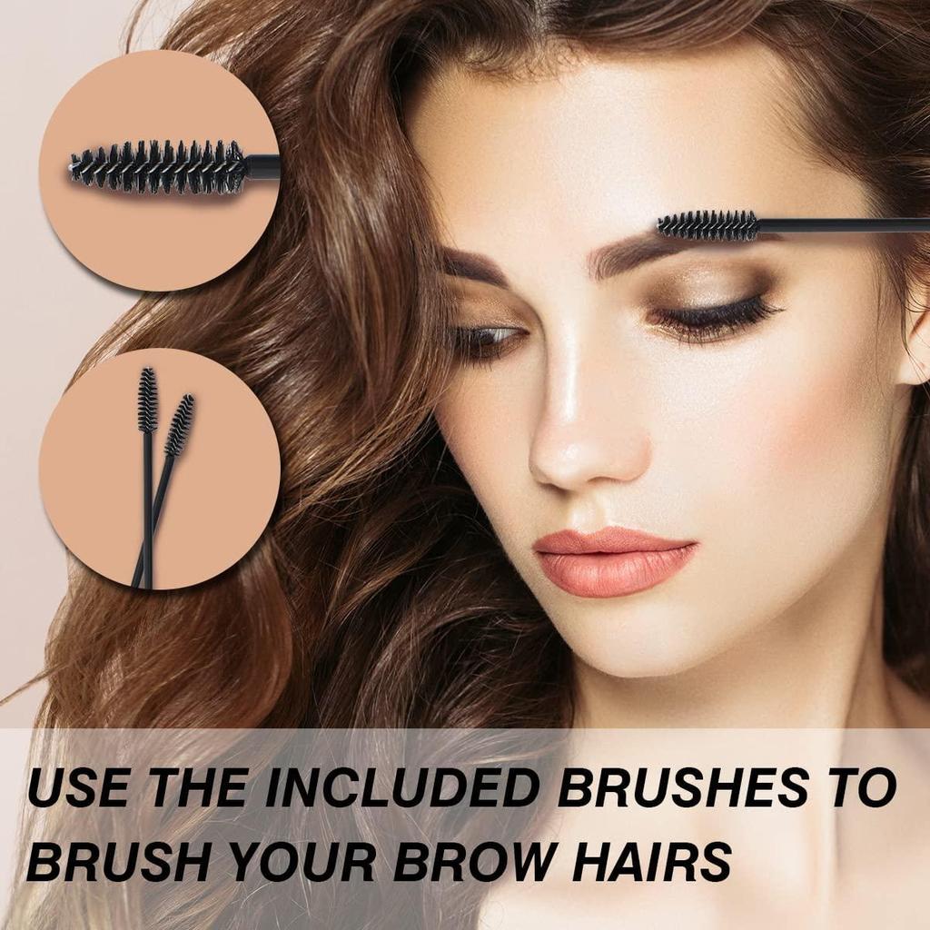 Набор для штамповки бровей - макияж для бровей с пудрой для бровей с 10 многоразовыми трафаретами для бровей hicker and Fuller Brows Кисти для бровей,