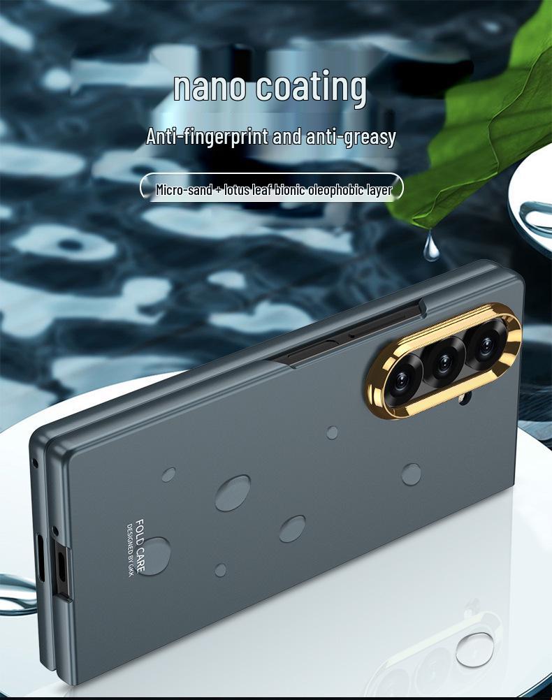 Женский матовый чехол-накладка с ощущением кожи для Samsung Z Fold7, трансграничный