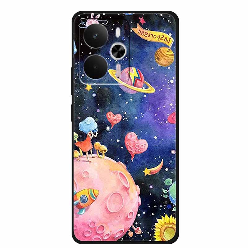 Чехол для Realme 14 Realme14 5G RMX5070 Корпус телефона Мягкий силиконовый задний чехол Для Realme 14 Global Черный ТПУ Funda Милый Capa Coque