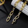 Европейская преувеличенная большая толстая цепочка с металлическим декором, короткая цепочка на ключицы, сращенная с цепочкой для свитера