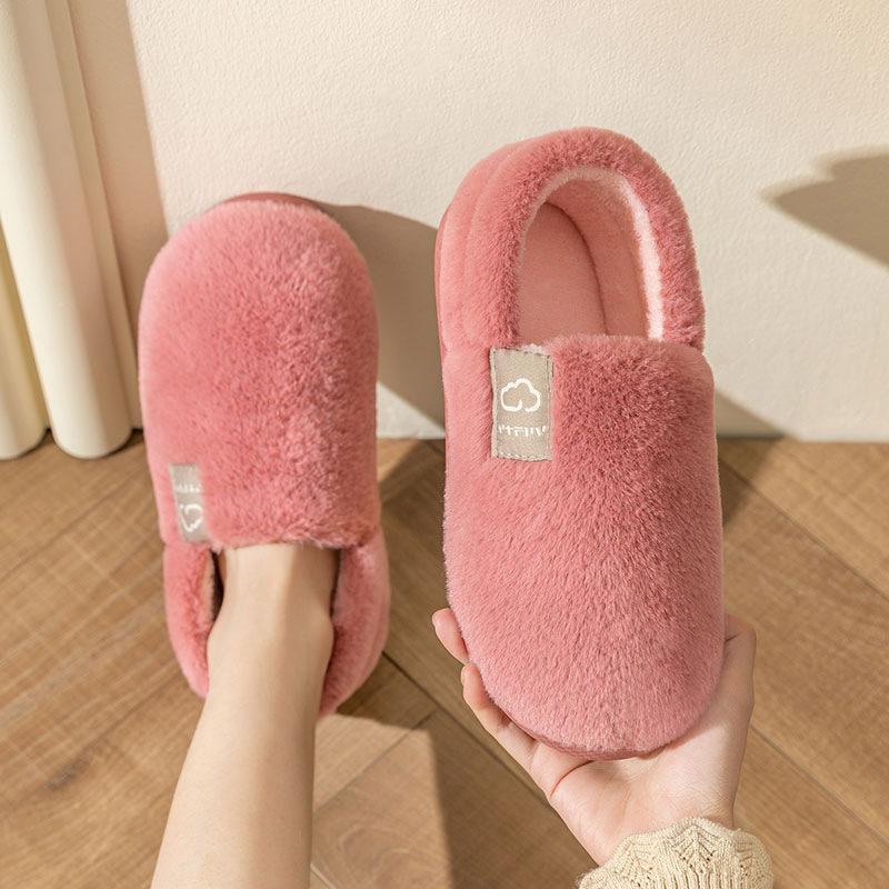 Хлопковые тапочки женские домашние туфли для послеродового периода весна, осень и зима нескользящие на толстой подошве для дома в помещении тепло пара мужские
