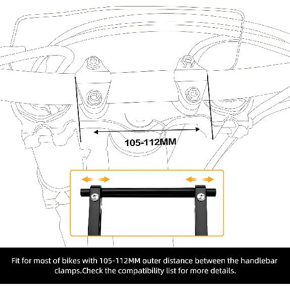 NICECNC Aluminum CNC Roadbook Mounting Arms Handlebar Bracket Roadbook Support Compatible with 690 Enduro/Enduro R/SMC/SMCR 2008-2023, Compatible