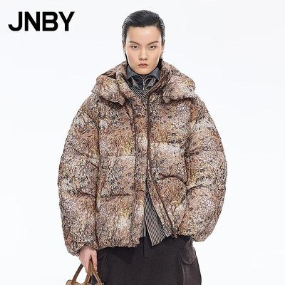 JNBY 2025 Зимняя Свободная Пуховая Куртка с Капюшоном