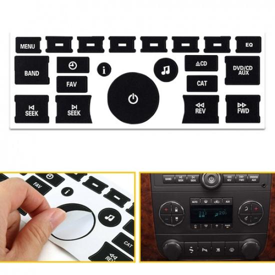Dash & Radio Button Repair Decal Stickers Car Climate A/C Control Audio Knobs X2