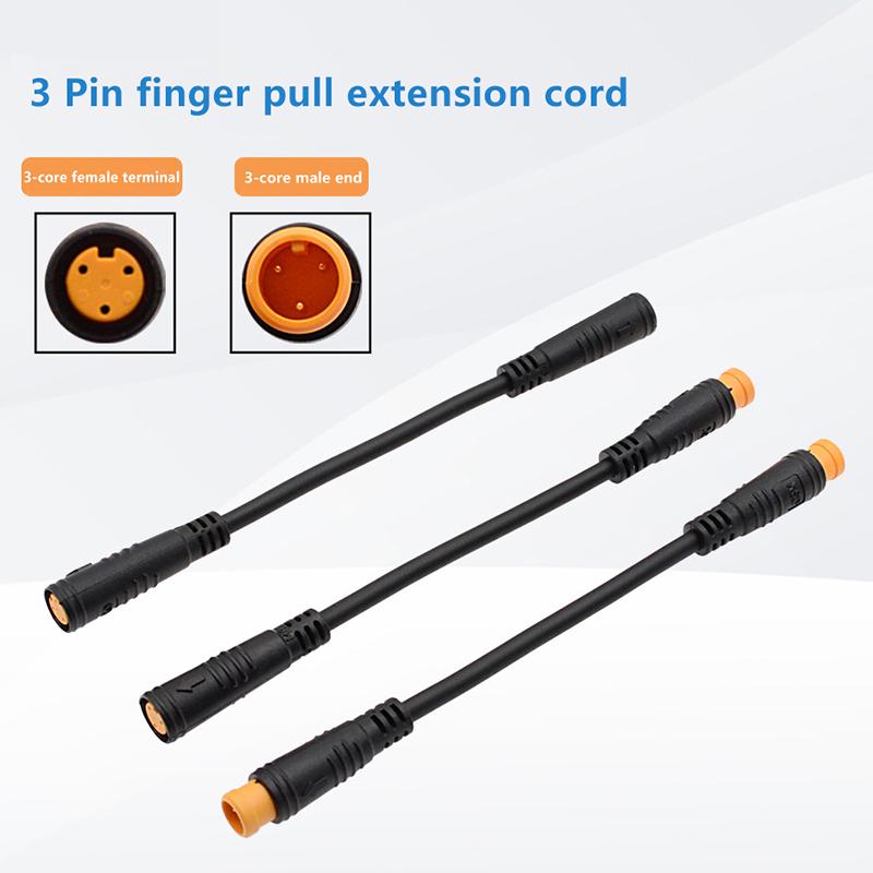 Electric Bike Butt Plug Male To Male/Female To Male Extension Wire For E-Bike Display 3Pin Sensor Thumb Throttle Cables