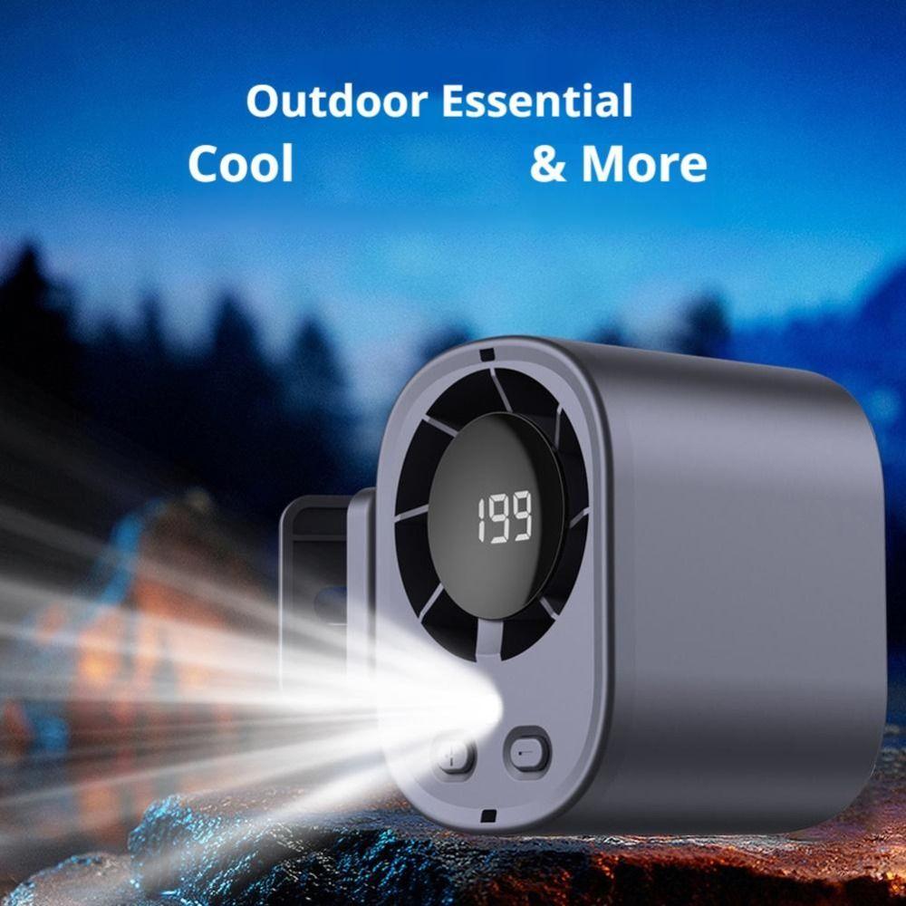 High-Speed Mini Silent Fan LED Display Neck-mounted Handheld Mini Fan Electric Fan Outdoor Work