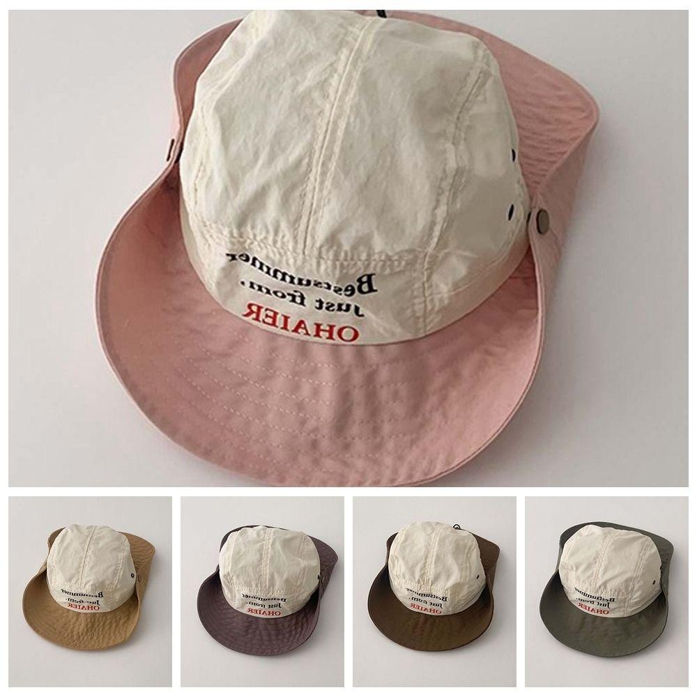 Breathable Summer Kid Sun Hat Comfortable Quick-dry Fisherman Hat Candy Color Bucket Cap Spring