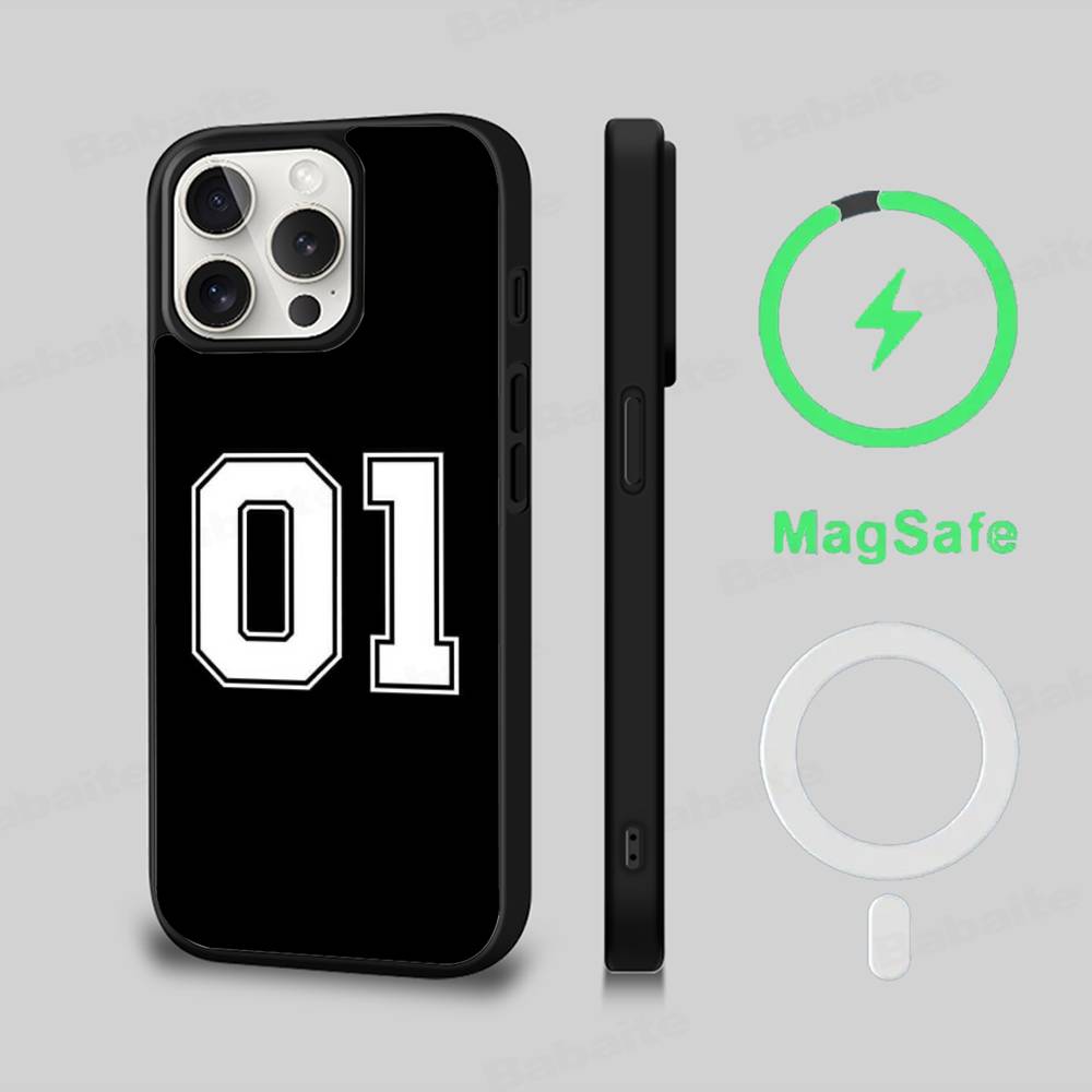 Number Football Phone Case Magnetic Case For iPhone 17 16 15 14 13 12 11 For Magsafe Wireless Charge Cover