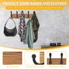 Wall Mounted Coat Hanger Wood Coat Rack Hook Kitchen Utensils Storage Row Hook Holder Decorative Bathroom Robe Towel Coat Hanger