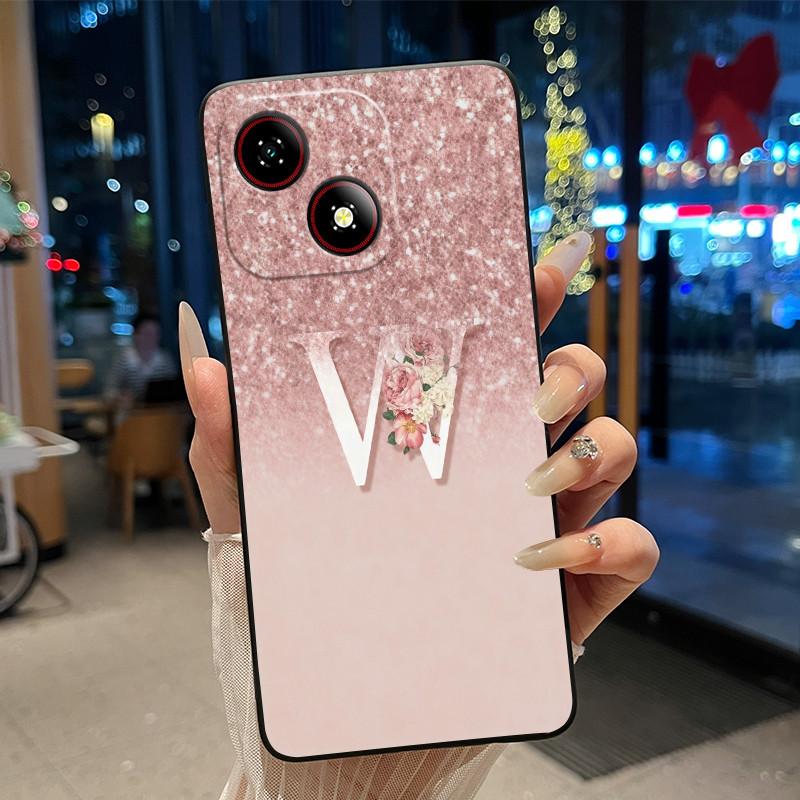 Красивый Яркий Цветной Чехол для Телефона Пара Для ZTE Blade A35E Защита от Царапин Мягкий Счастливый Инициал A-Z Узорная Крышка