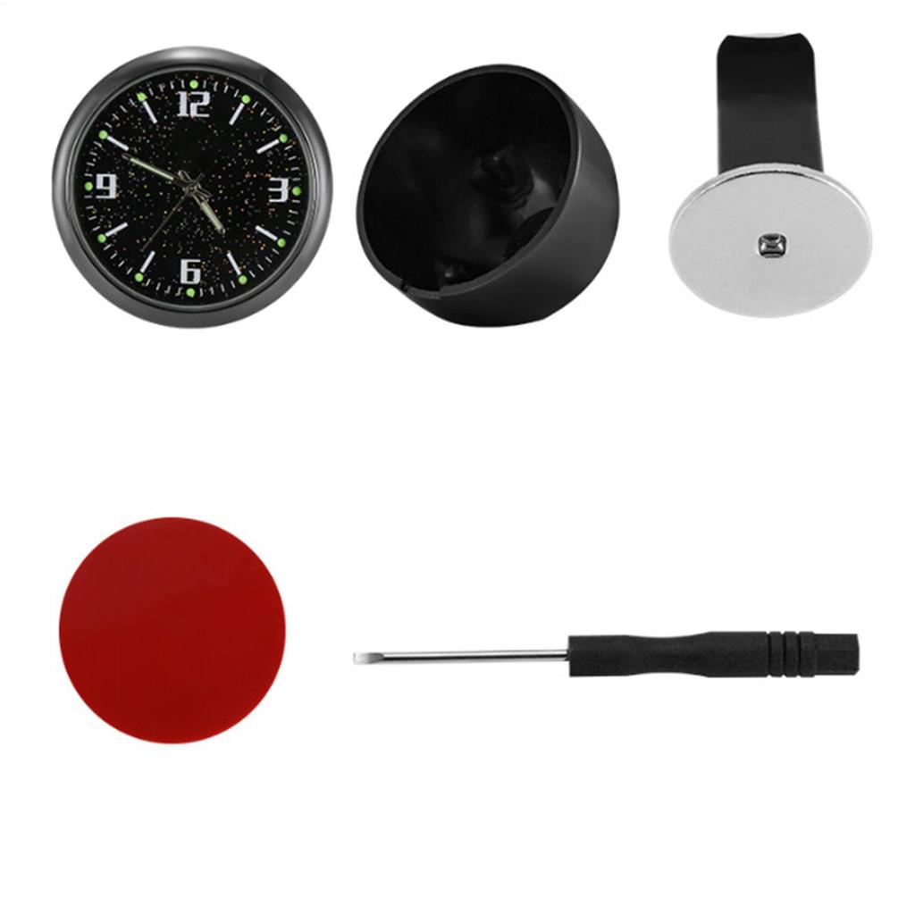 Car Clock Watch Glowing Accessories Stick On Car Vent Dashboard Clock For Travel Driving Commuting Touring Men Women Drivers