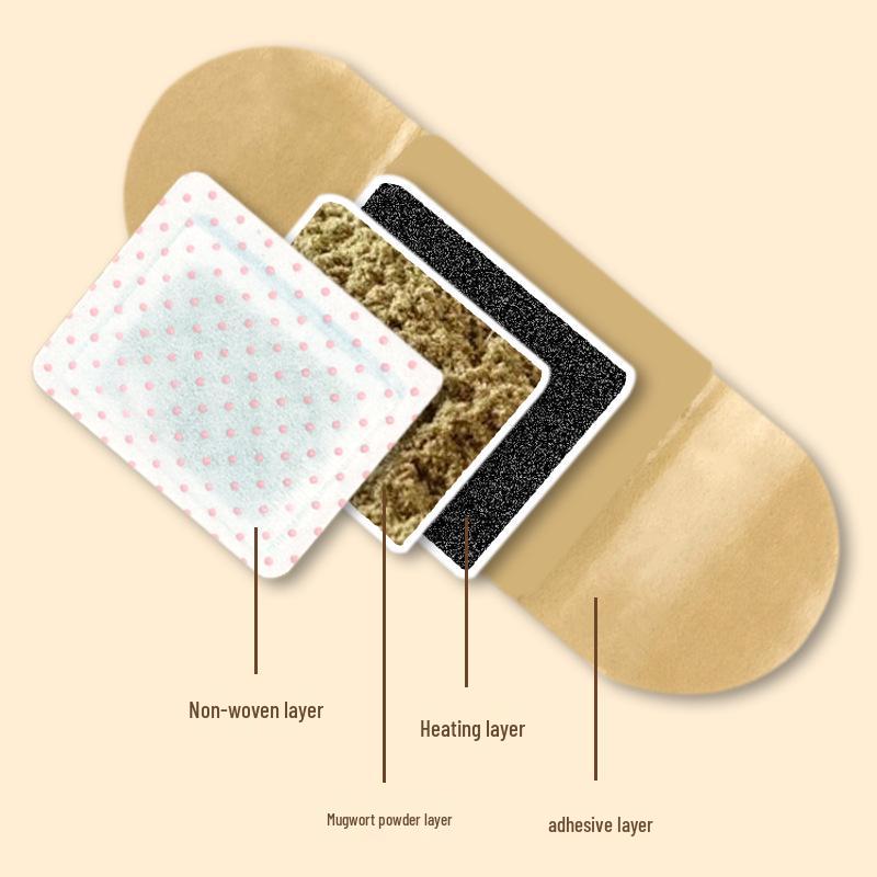 Травяные греющие пластыри с полынью: Точечное тепло для акупунктурных точек, шеи, плеч, поясницы, суставов и тела с помощью горячего компресса из полыни.