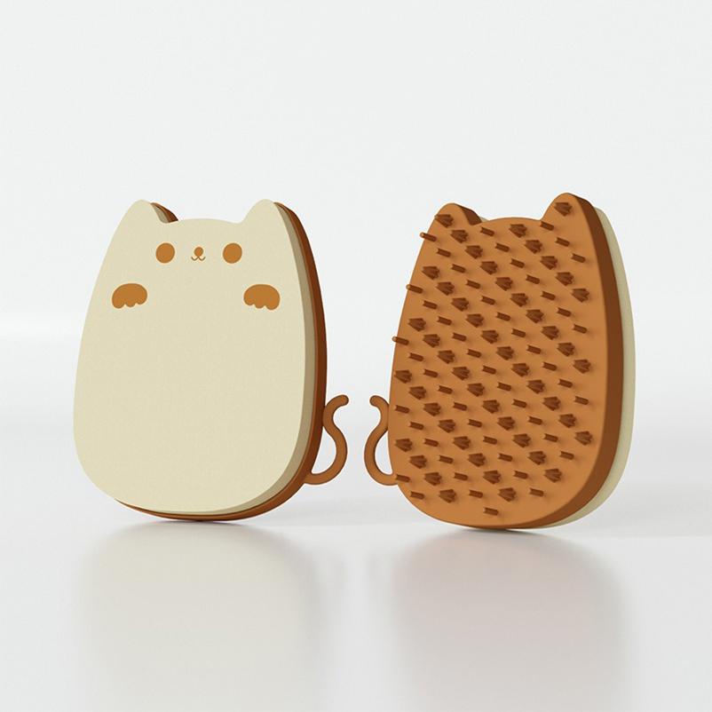 Cat Comb To Go To the Floating Hair Little Monster Cake Combing Pet Cat Combs the Furry Artifact Silicone Bath Combs Pets