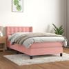 VidaXL Divan Bed with Mattress Pink 90x200 Cm Velvet - Model 3131182