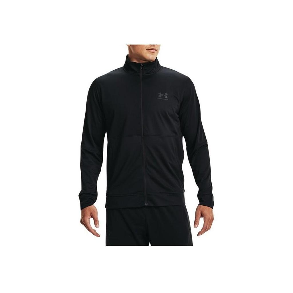 Under Armour Спортивная куртка-бомбер из пике, дышащая, с воротником на молнии, мужская, черная, 1366202-001