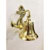Brass Wall Hanging Ship Bell Antique Nautical Brass Anchor Door Bell Decor, 6" Inches Wall Hanging Indoor Brass Bell