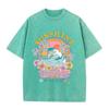 Sunshine Galifornia On The Beach Washed Retro Snow T Shirts Men Clothes Loose Summer T-Shirts Fashion Cotton Short Sleeve