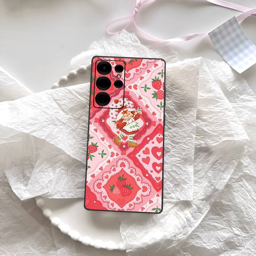 Чехол для телефона 'Девочка с клубничным тортом' S-Strawberry-shortcake Для Samsung S 24 Fe 25 Ultra Plus 20 Lite 21 30 22 23 24 22 Ultra 5G Fundas