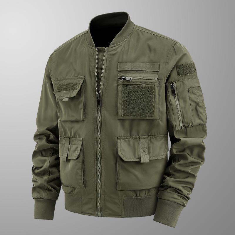 Men's Waterproof Multi-Pocket Outdoor Jacket for Spring and Autumn Camping