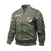 MA-1 Ретро Американский Стиль Рабочая Пилотская Куртка Мужская Осенне-Зимняя Утепленная Бейсбольная Куртка Трендовое Пальто с Вышивкой Вертолета
