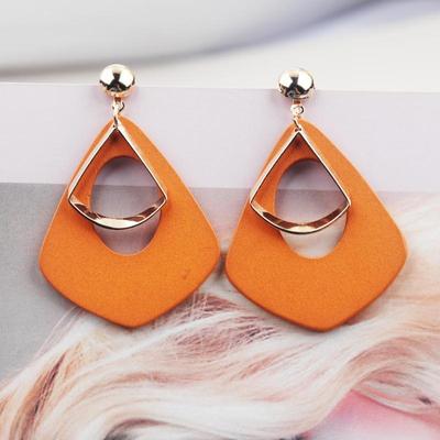 Большие полые серьги-подвески из дерева в форме капли воды для женщин, преувеличенные простые геометрические украшения Brincos, подарок девушке