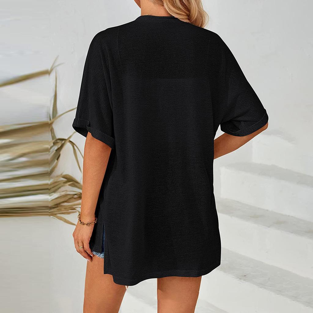 Женский летний повседневный легкий кардиган, кардиган с короткими рукавами, повседневный свободный топ, куртка