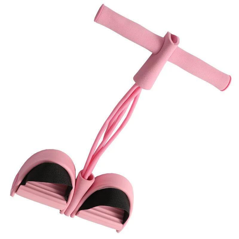 Многофункциональная фитнес-педаль для ног с 6 эспандерами для приседаний, тонизирования живота и упражнений для рук