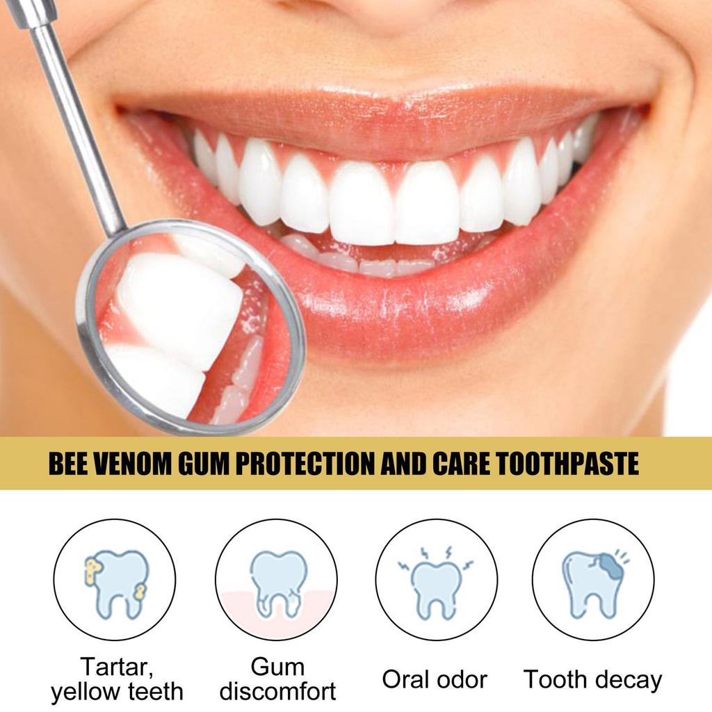 Bee Gingival Toothpaste Deep Clean Tooth Stains Toothicidal Mouthpiece Tooth Stain Removal, Teeth Whitening Booster  110g