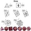 Набор игральных костей DND из 7 многогранных цифровых игральных костей D4 D6 D8 D10 D% D12 D20 для настольных игр DND RPG