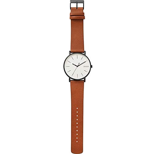 SKAGEN Men's SIGNATUR 45mm Brown Leather Watch SKW6550 [Parallel Import]