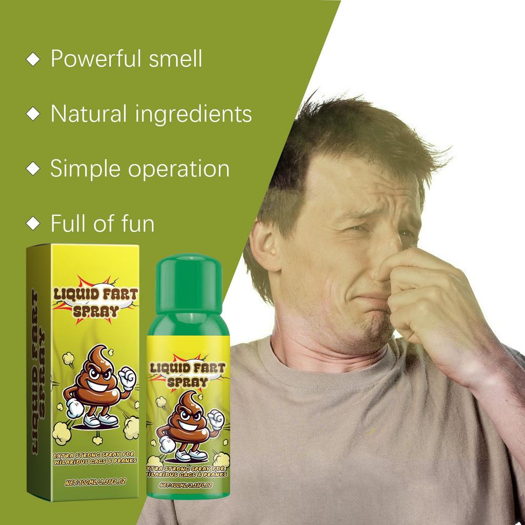 СУПЕР ВОНЯЕТ (Мега размер 100мл) - Спрей от пердежа - «Безумно сильная» очень сильная вонь - Поддельные штучки с запахом какашек - Пахнет как супер «плохой» газ
