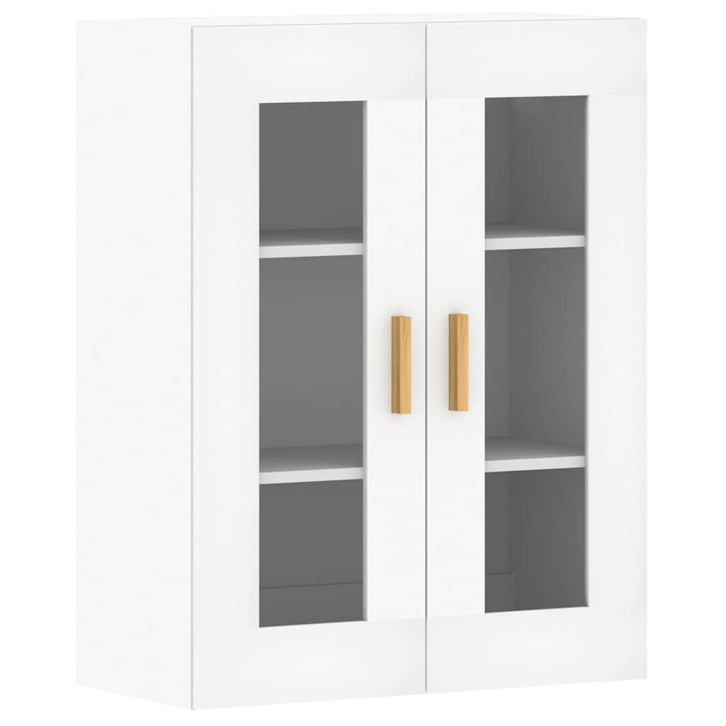 Wall Cabinets 2 pcs White Wood Based Material