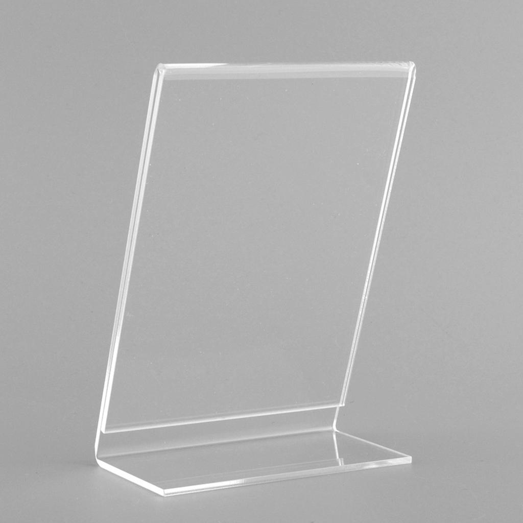 Acrylic Mini Photo Frame Holder Standing Rack Clear Photos Frames Shelf for Home Bedroom Dormitory Office Desktop Decor