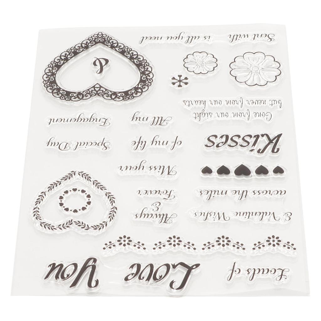 Clear Stamps with Die Mold  Combination Recyclable Clear Imprint Card Making Stamps for Scrapbook