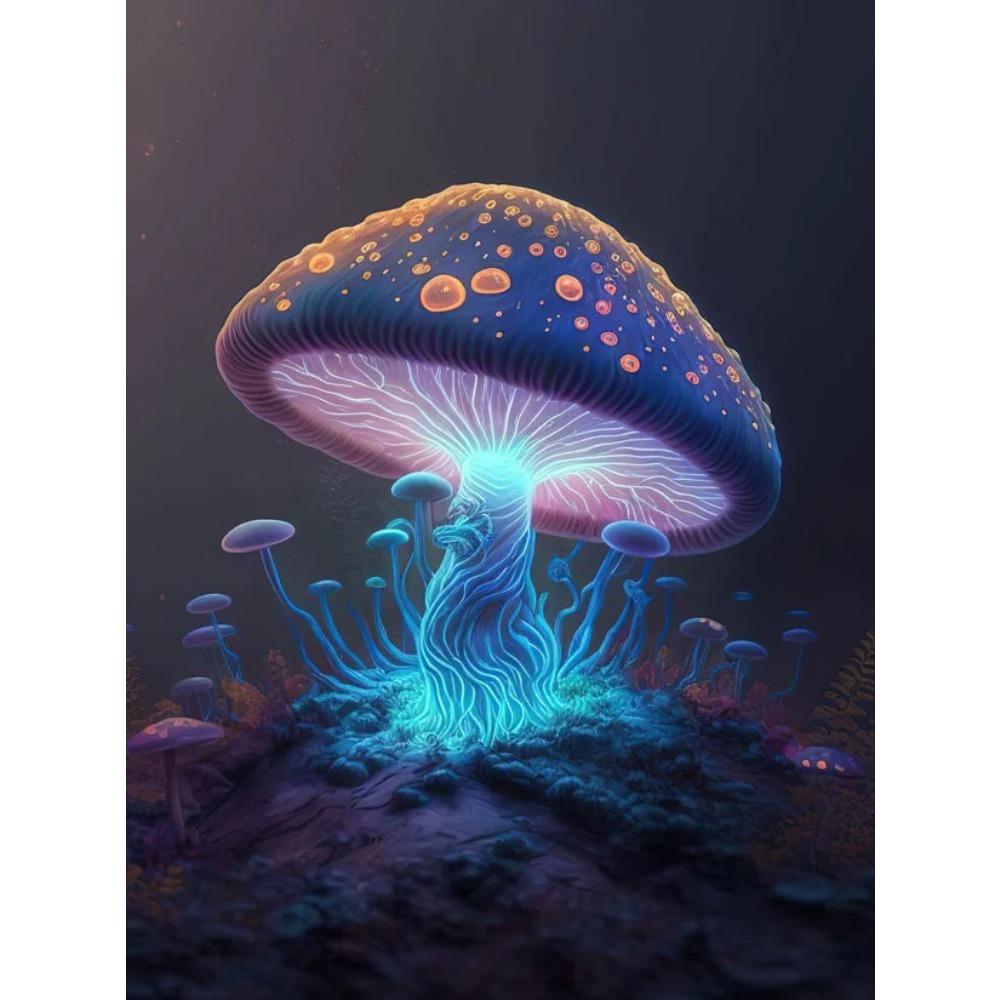 Diamond Painting Full Drill Owl Round Diamond Painting Handmade Mushroom Beautiful Fox Diy Diamond Mosaic Painting Home Decoration