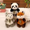 Имитация мини-собаки, плюшевой куклы, реалистичной панды, коалы, енота, хаски, лисы, кошки, овчарки, плюшевой игрушки в подарок для мальчиков и девочек