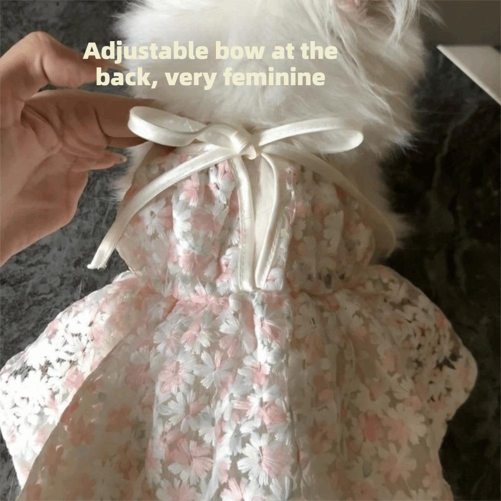 Comfortable Breathable Dog Dress Floral Print Pet Vest Cute Puppy Dress Dogs Cats