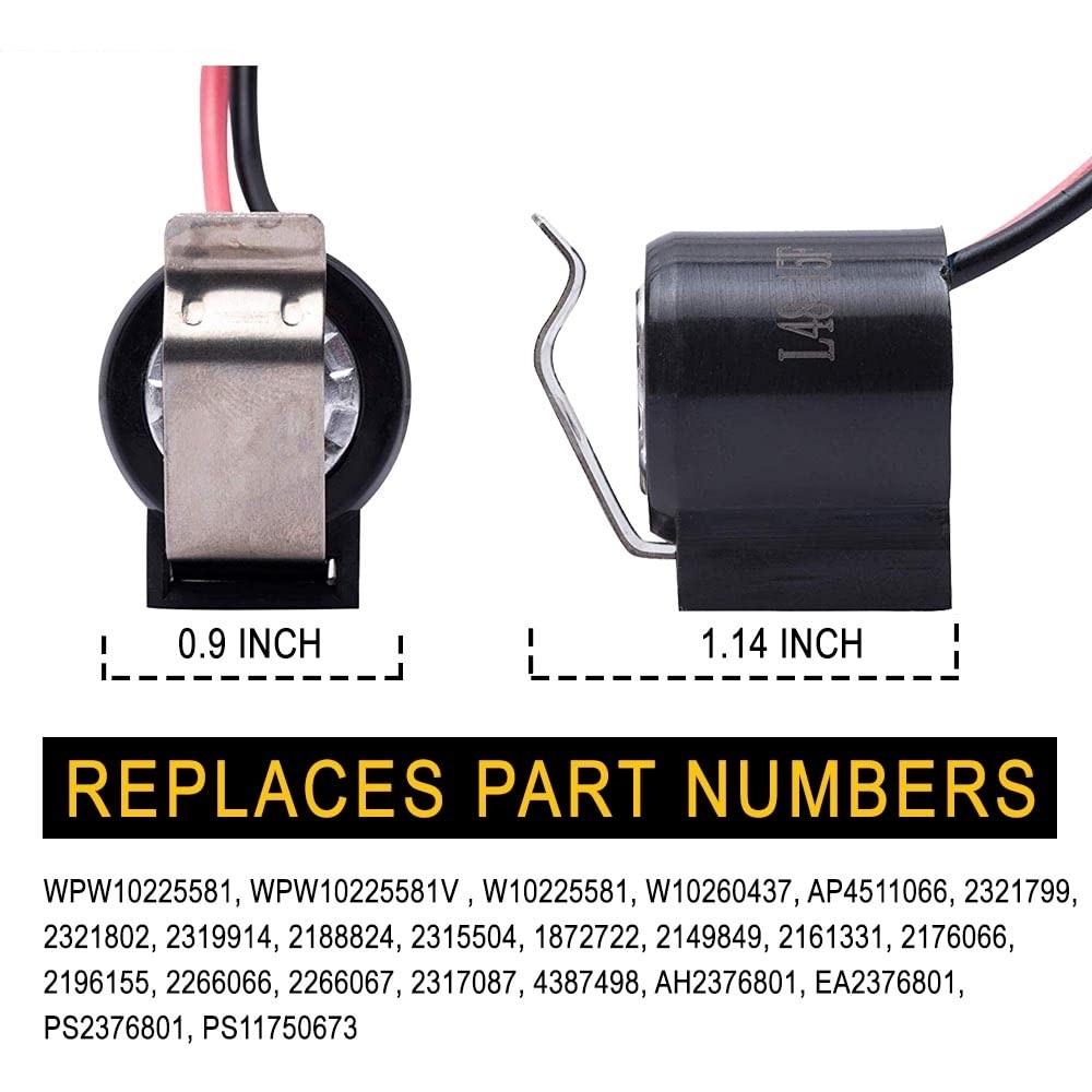 W10225581 Refrigerator Bimetal Defrost Thermostat for Whirlpool Kenmore WPW10225581 PS11750673 AP6017375 2188824 2321799 Fuel Injectors 6