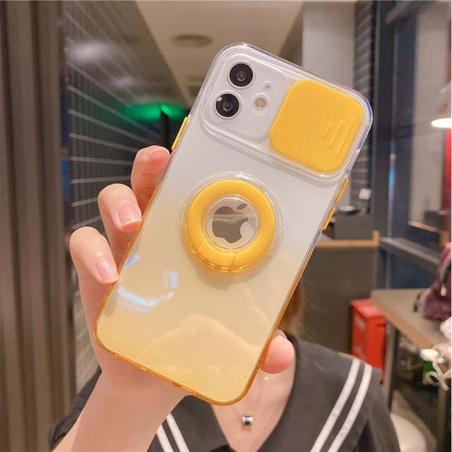 Чехол-держатель с градиентным цветным кольцом для Iphone 11 13 12 Pro Max Xs Xr X 7 8 Plus, противоударная подставка для кольца, защитная задняя крышка для камеры