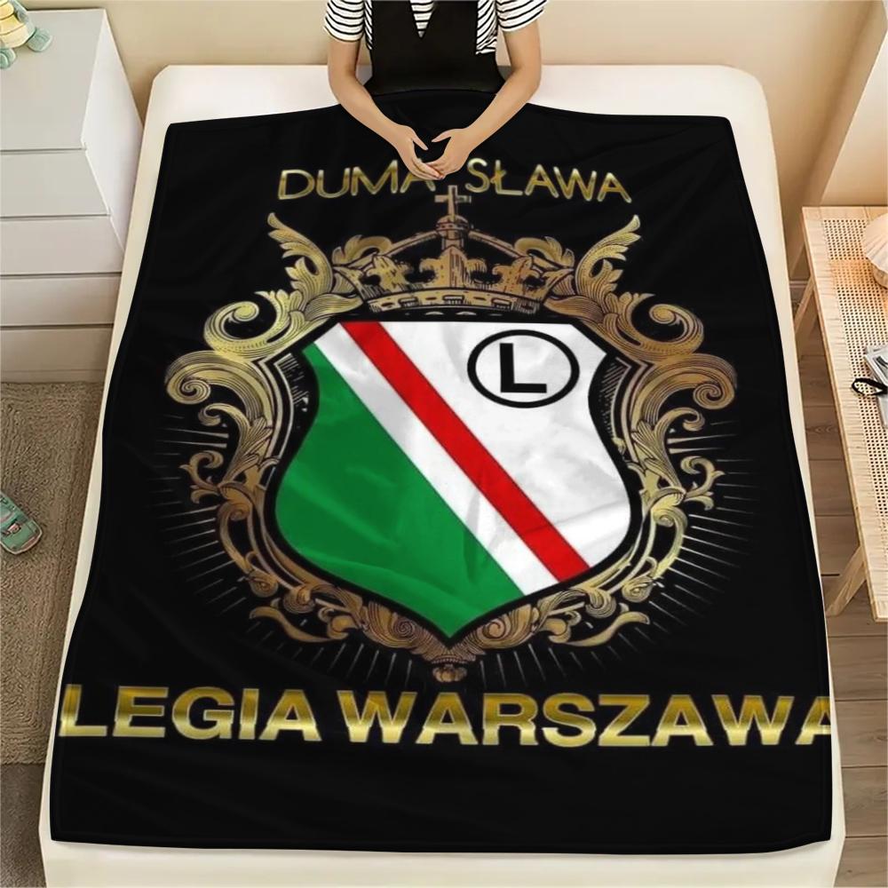 1 шт. Фланелевое одеяло с принтом Legia Warsaw, Высокое качество, Удобное для всех сезонов, Домашний декор, Тепло и комфорт, Идеально для рождественских подарков68