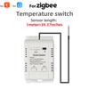 Умный термостат для Zigbee и Tuya для контроля температуры и влажности, совместимый с голосовыми помощниками