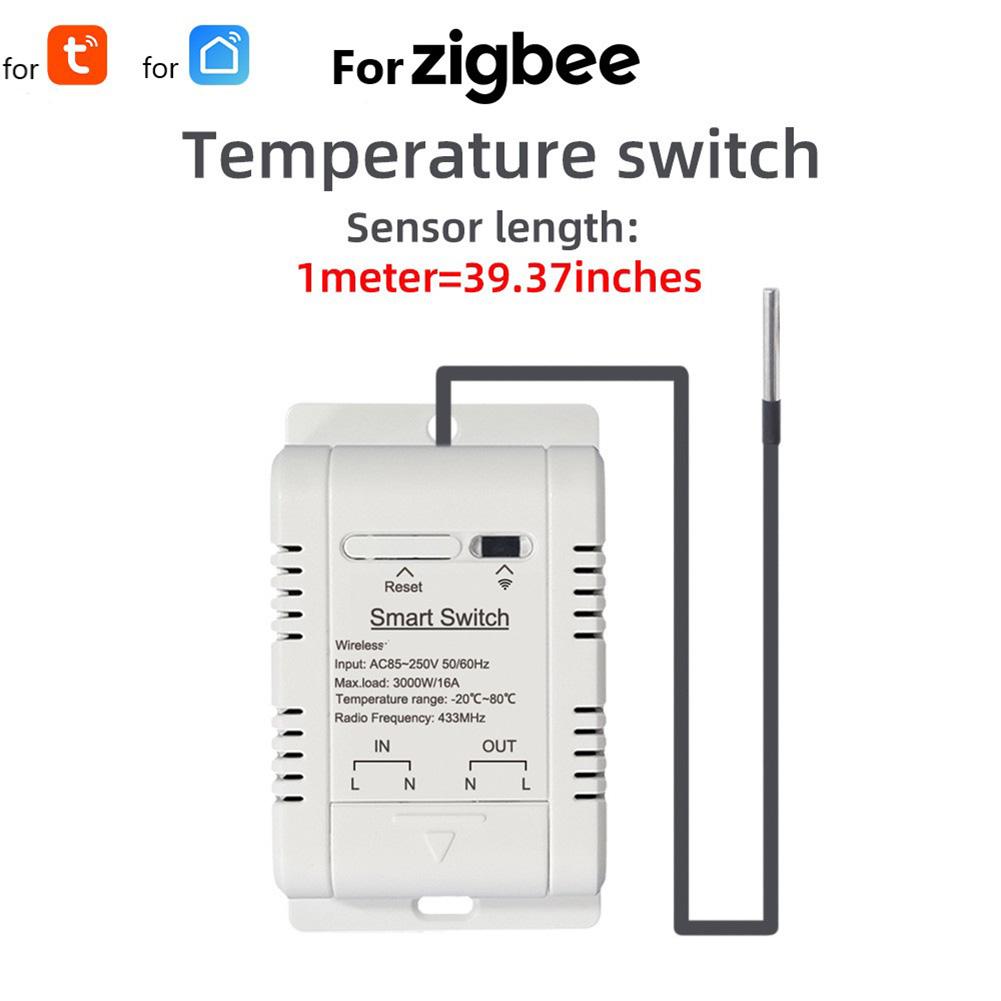 Умный термостат для Zigbee и Tuya для контроля температуры и влажности, совместимый с голосовыми помощниками
